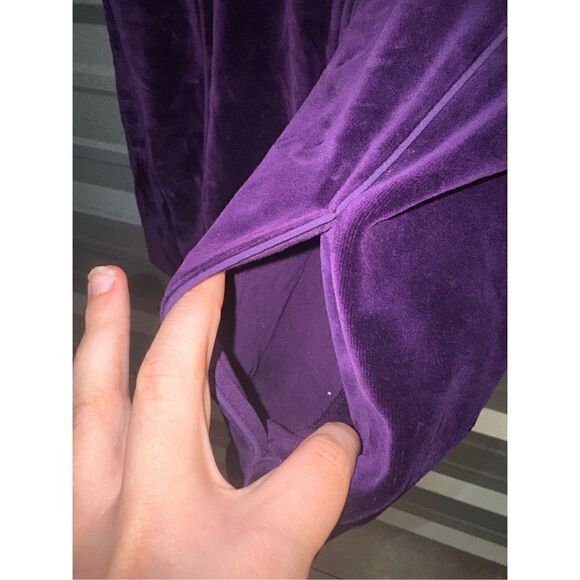 Purple Velvet Lauren Ralph Lauren Collection Full Zip Track Jacket - Picture 5 of 11